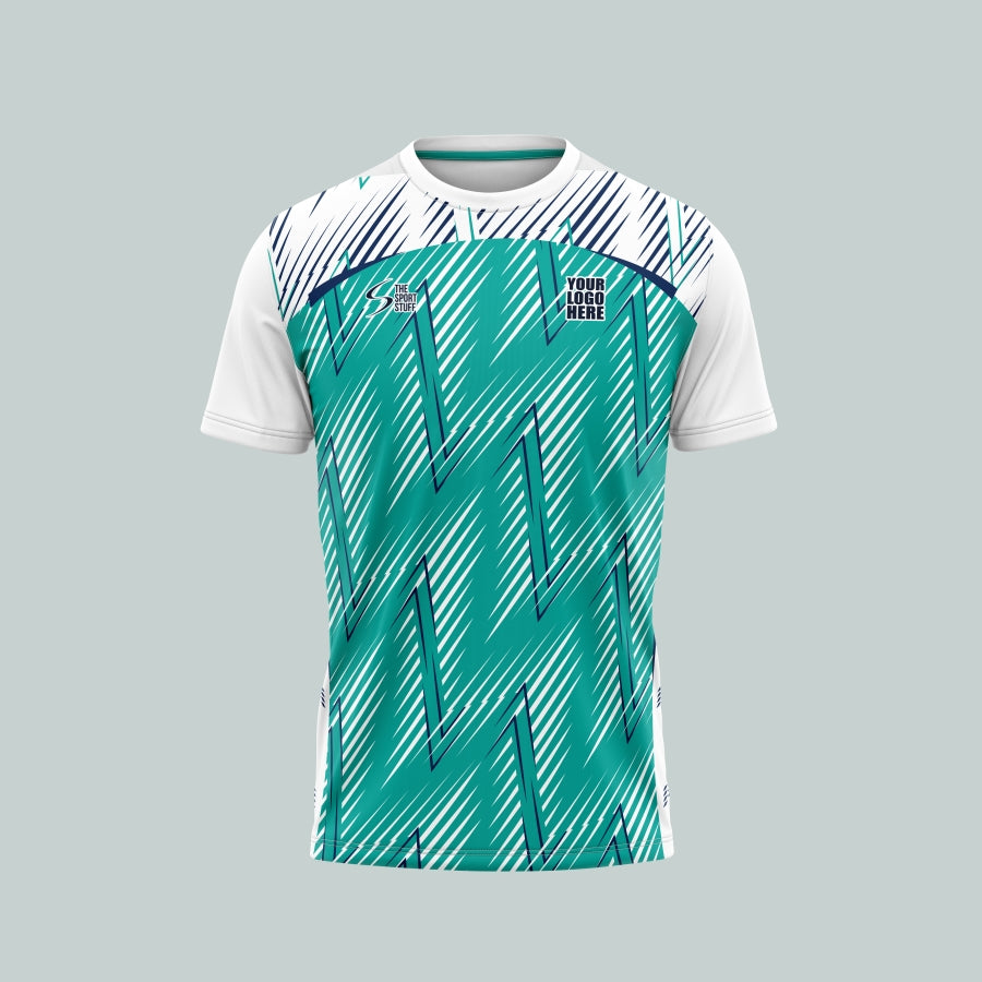 Custom Pink Light Blue Black-White Round Neck Sublimation