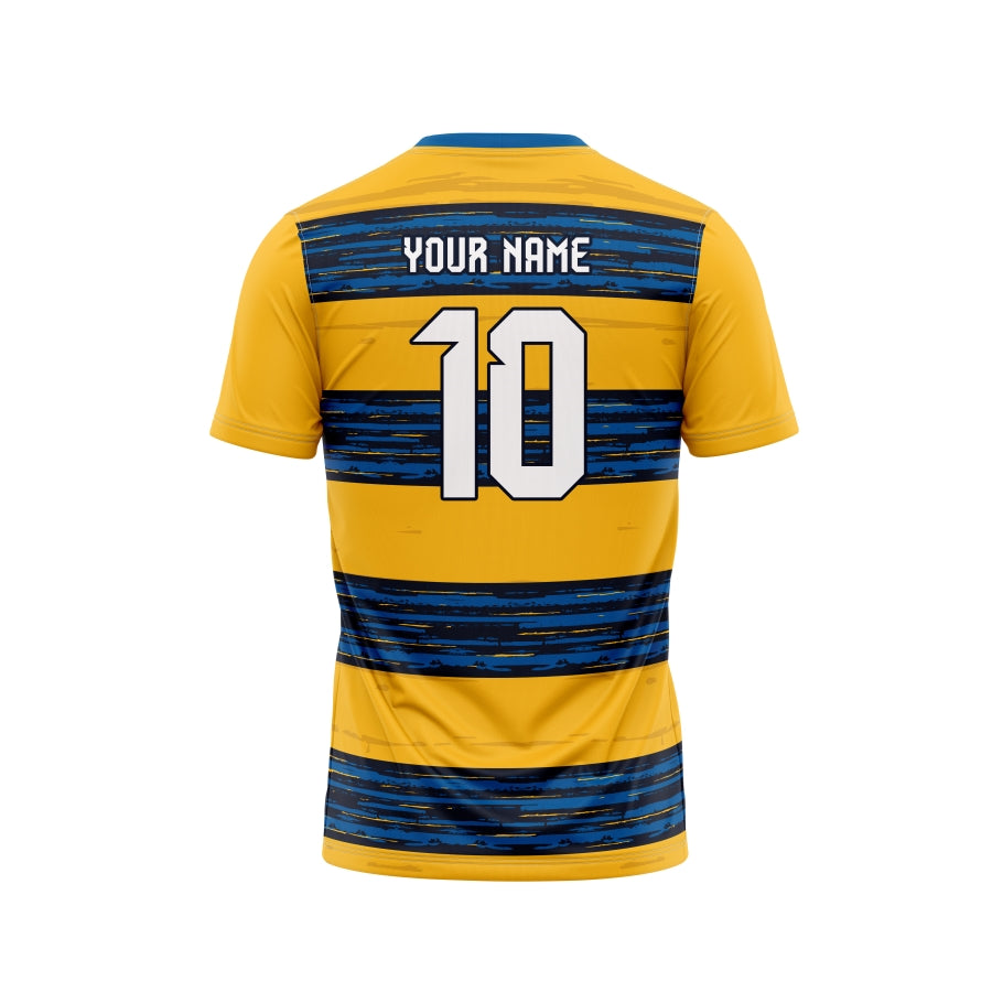 Yellow Divider Customized Football Team Jersey Design | Customized Football Jerseys Online India - TheSportStuff With Shorts / Half Sleeve / Strip