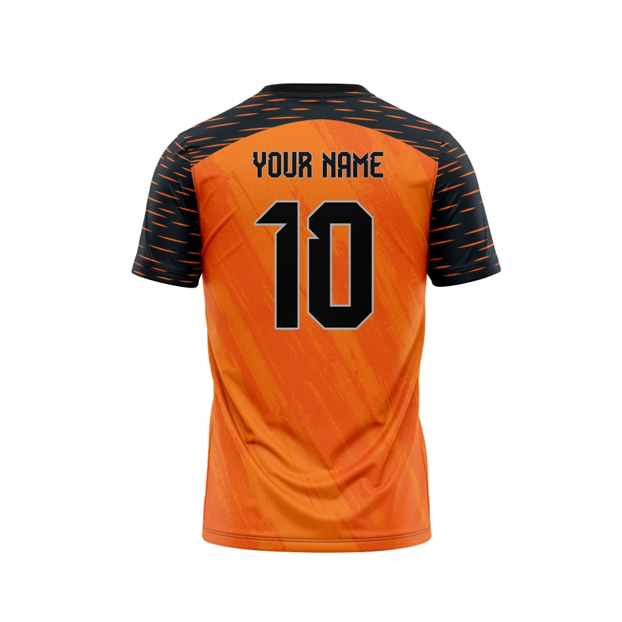 Orange Splash Customized Football Team Jersey Design