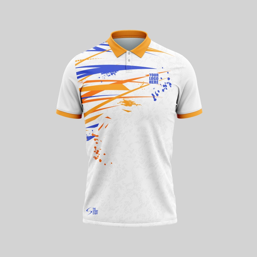 Orange Tile Customized Cricket Team Jersey Design