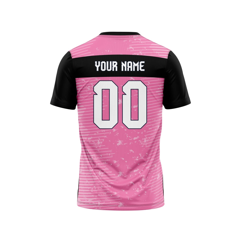 Black Pink Customized Football Team Jersey Design | Customized Football Jerseys Online India - TheSportStuff With Shorts / Full Sleeve / Mono Stripes