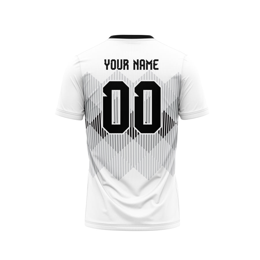 Black White Customized Football Team Jersey Design