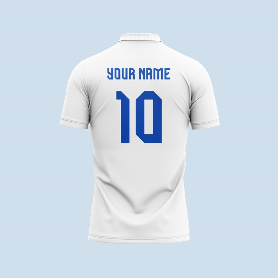 Blue Stripes Customized Football Team Jersey Design | Customized Football Jerseys Online India - TheSportStuff With Shorts / Half Sleeve / Diamond