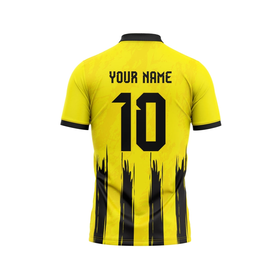 Yellow Black Stripes Customized Cricket Team Jersey Design | Customized Cricket Jerseys Online India - TheSportStuff With Trackpant / Half Sleeve /