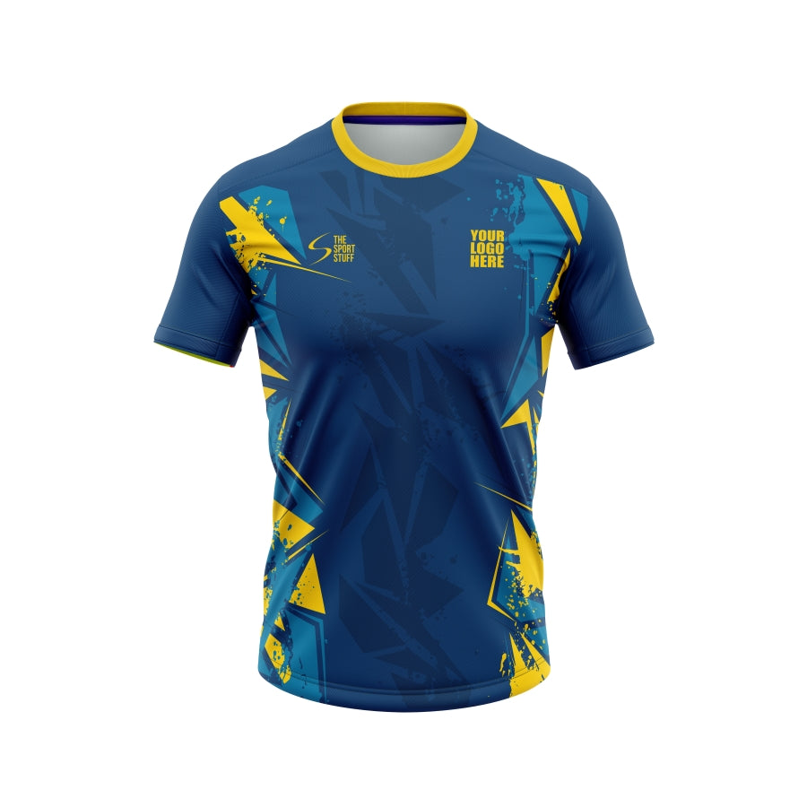 Sublimation Yellow Blue Football Team Jersey