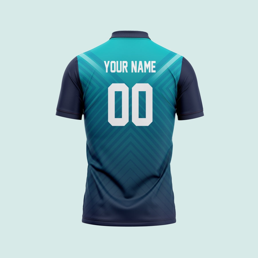 Blue Stripes Customized Football Team Jersey Design | Customized Football Jerseys Online India - TheSportStuff With Shorts / Half Sleeve / Diamond