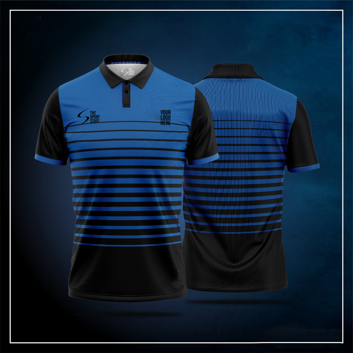 Blue and black cricket sales jersey