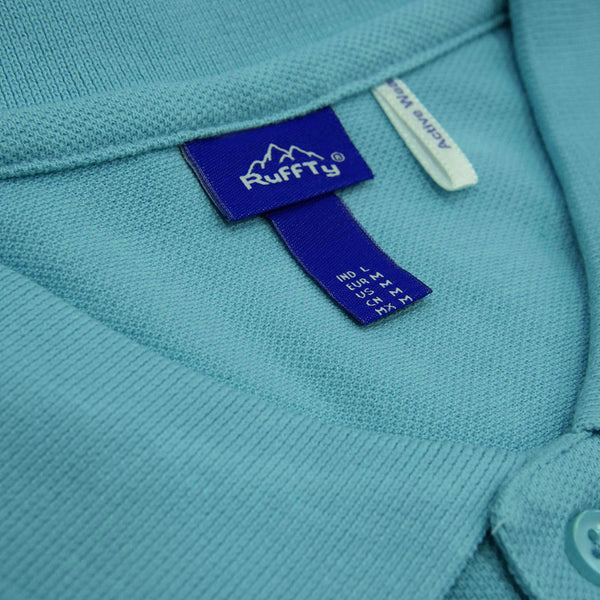 Aqua Custom Polo TShirt with Logo - The Sport Stuff