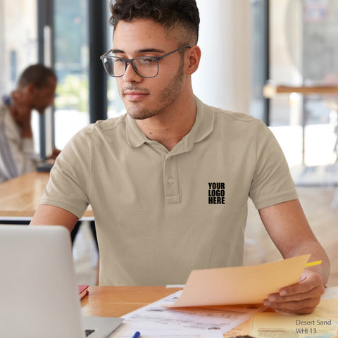 Desert Sand Custom Polo TShirt - The Sport Stuff