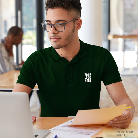 Green Cotton Custom Polo TShirt - The Sport Stuff