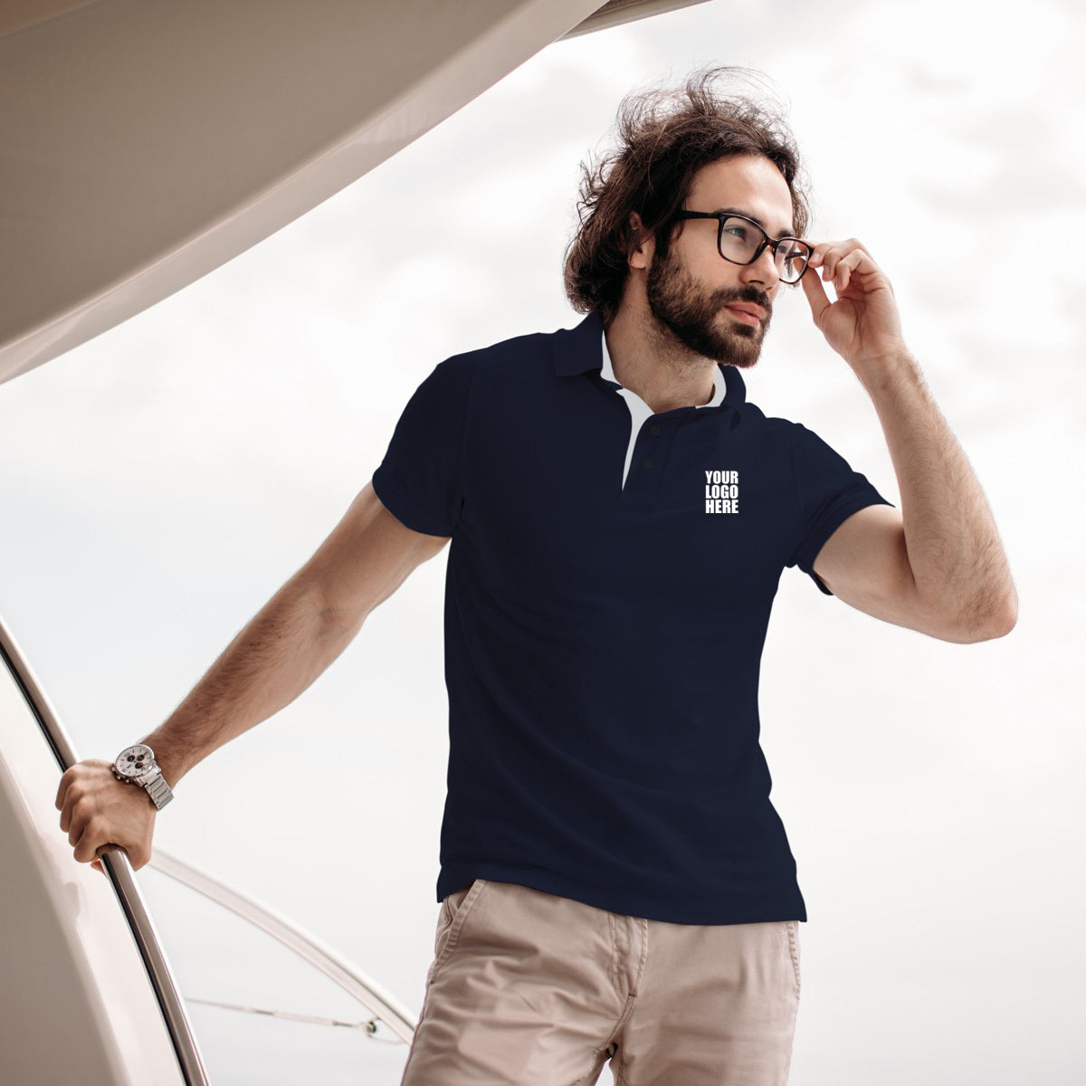 Navy Blue Custom Polo TShirt - The Sport Stuff