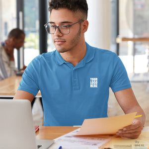 Sky Blue Custom Polo TShirt - The Sport Stuff