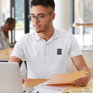 White Cotton Custom Polo TShirt - The Sport Stuff