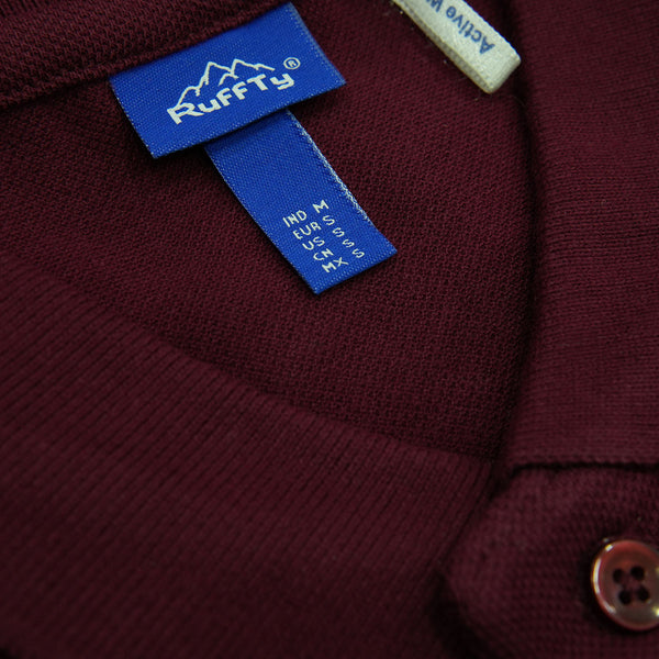 Maroon Custom Polo TShirt with Logo - The Sport Stuff