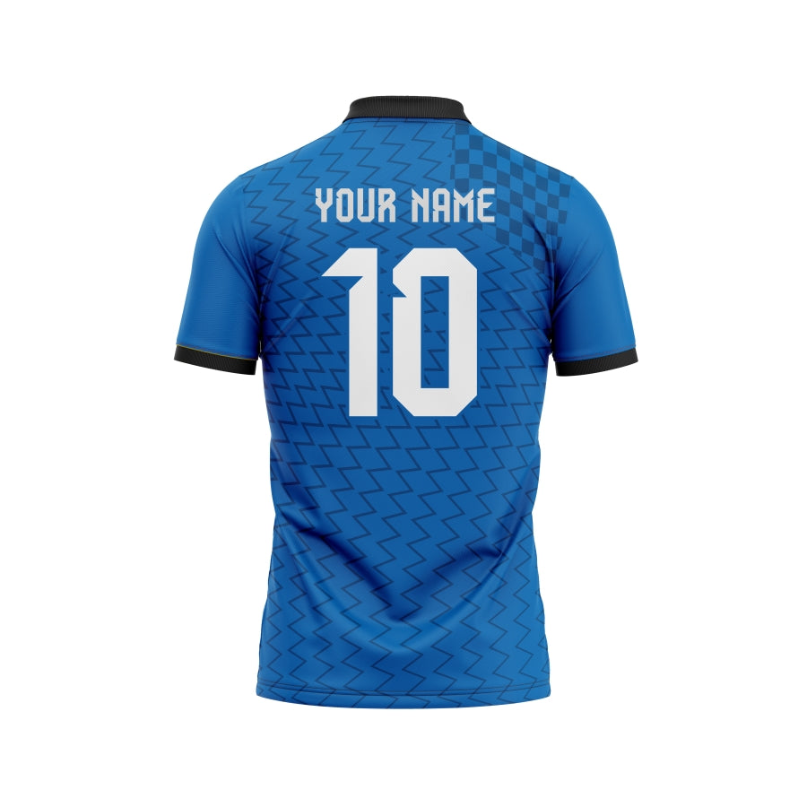 Blue Chequered Customized Cricket Team Jersey Design | Customized ...