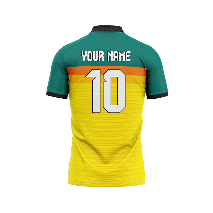 Pine Green Yellow Custom Cricket Jersey Design | Customized Jerseys ...