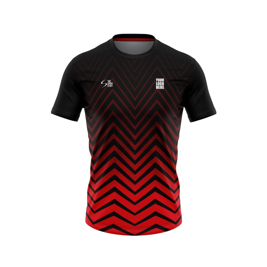 Black Red Zig Zag Custom Football Jersey Design | Customized Football ...