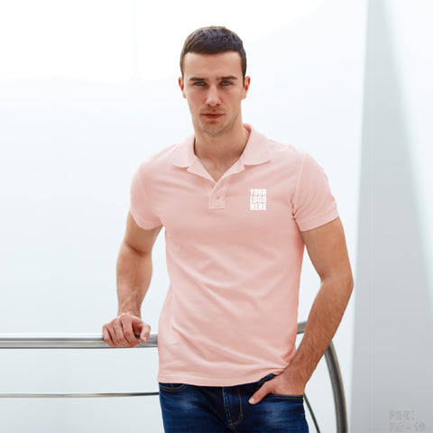 Pink Custom Polo TShirt with Logo - The Sport Stuff