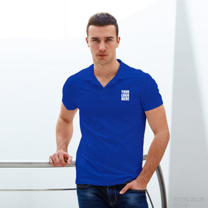 Royal Blue Custom Polo TShirt with Logo - The Sport Stuff