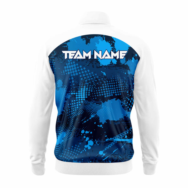 Blue Grunge Custom Team Jacket - The Sport Stuff