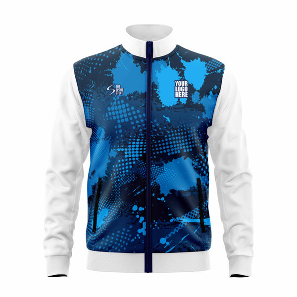 Blue Grunge Custom Team Jacket - The Sport Stuff