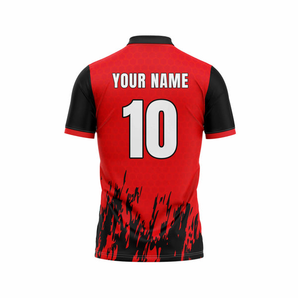 Hexa Red Customized Cricket Jersey Back - The Sport Stuff