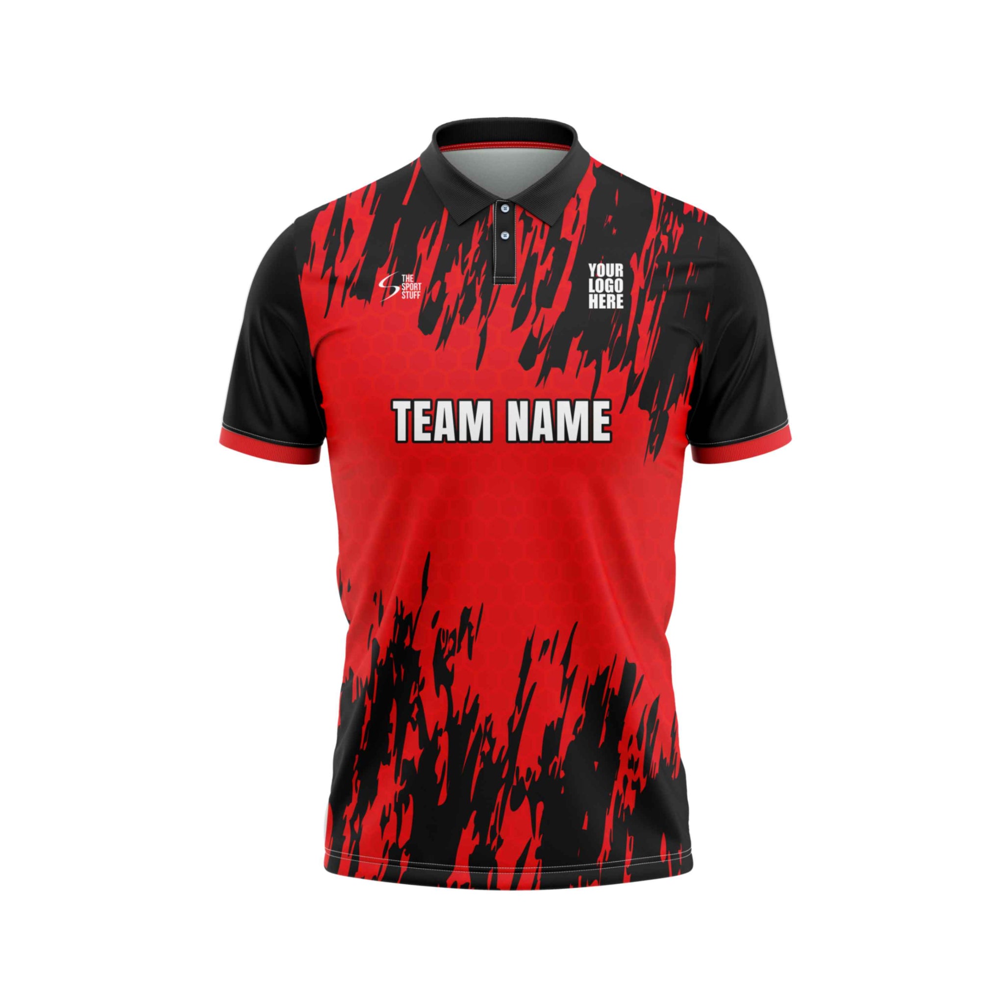 Hexa Red Customized Cricket Jersey - The Sport Stuff