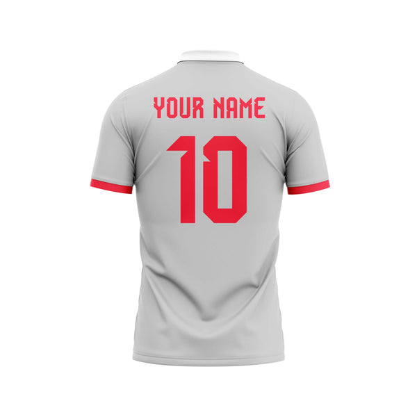 Neon Red Custom Cricket Jersey - The Sport Stuff