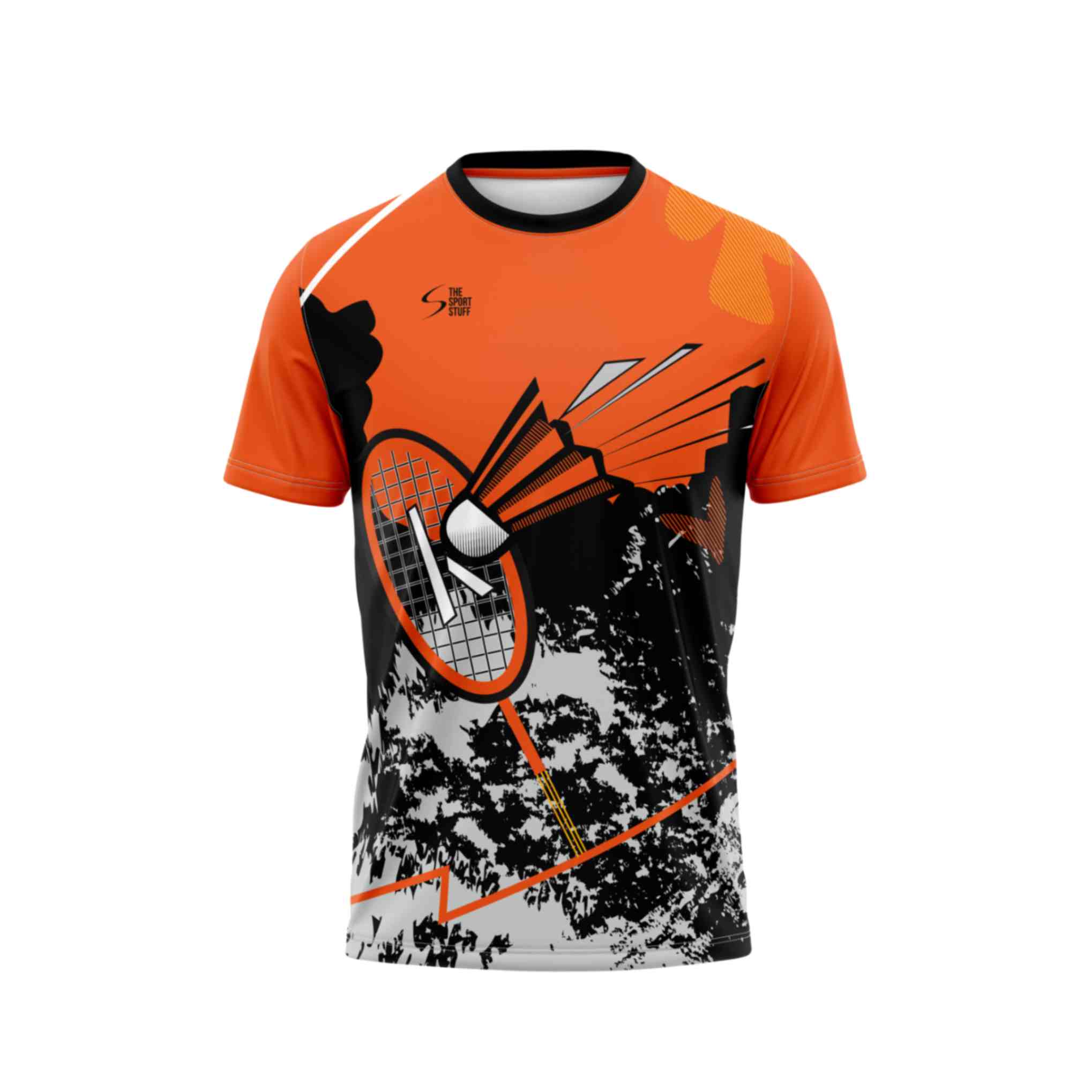 Orange Badminton Custom Jersey - The Sport Stuff