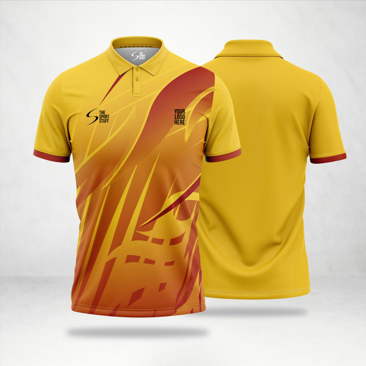 Yellow Fire Customized Cricket Team Jersey Design | Customized Cricket ...