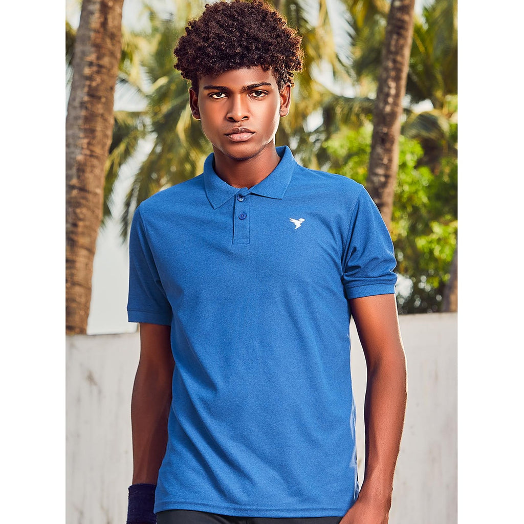 Technosport Royal Blue Dri Fit Polo T Shirt Men s Dri Fit Polo T Shirt Online India TheSportStuff